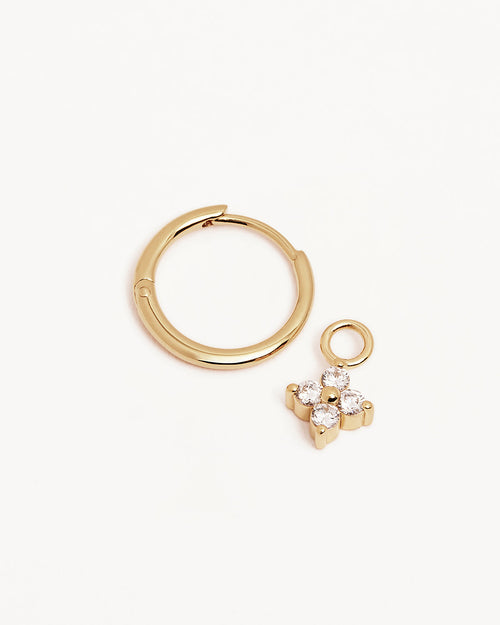 Yellow Gold Vermeil Crystal Bloom Hoops