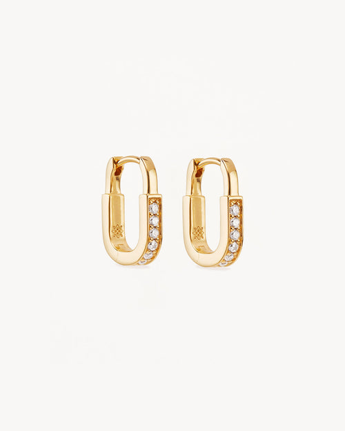 Yellow Gold Vermeil Connection Hoops