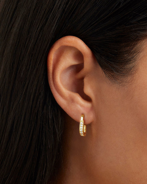 Yellow Gold Vermeil Connection Hoops
