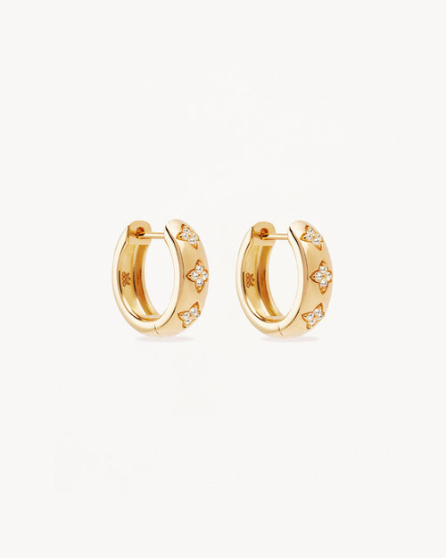 Yellow Gold Vermeil Bloom With You Lotus Hoops