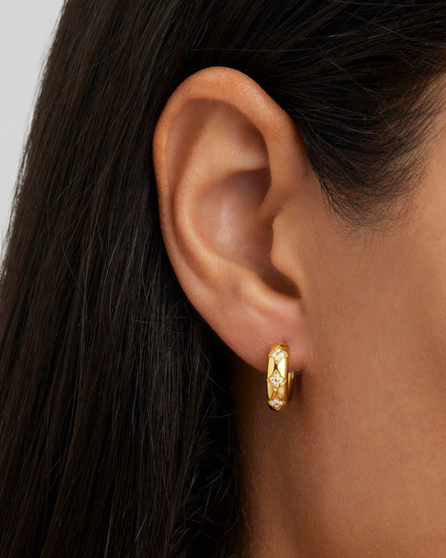Yellow Gold Vermeil Bloom With You Lotus Hoops