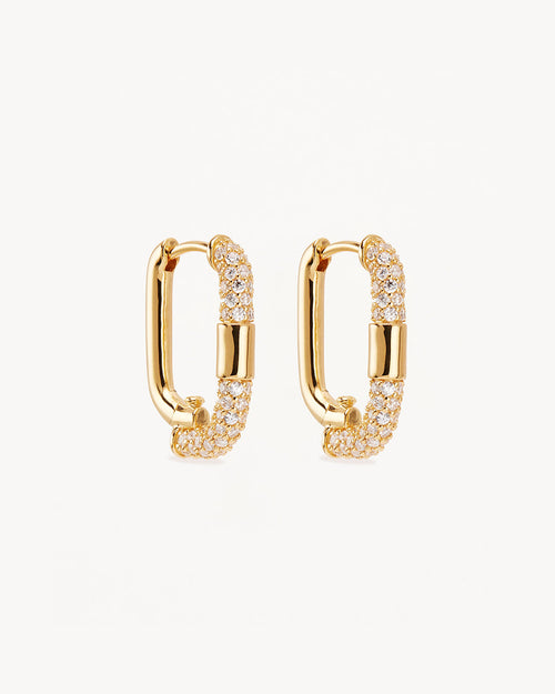 Yellow Gold Vermeil Unlock Your Potential Hoops