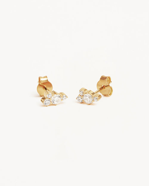 Yellow Gold Vermeil Mist Stud Earrings