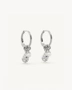 White Gold Vermeil Ocean Mist Hoops