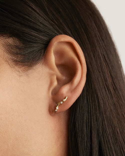 Yellow Gold Vermeil Chasing Tides Earrings