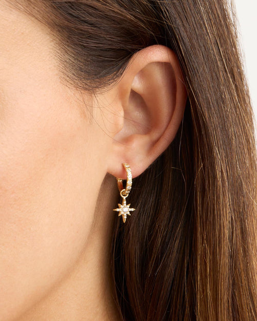 Yellow Gold Vermeil Dancing In Starlight Hoops