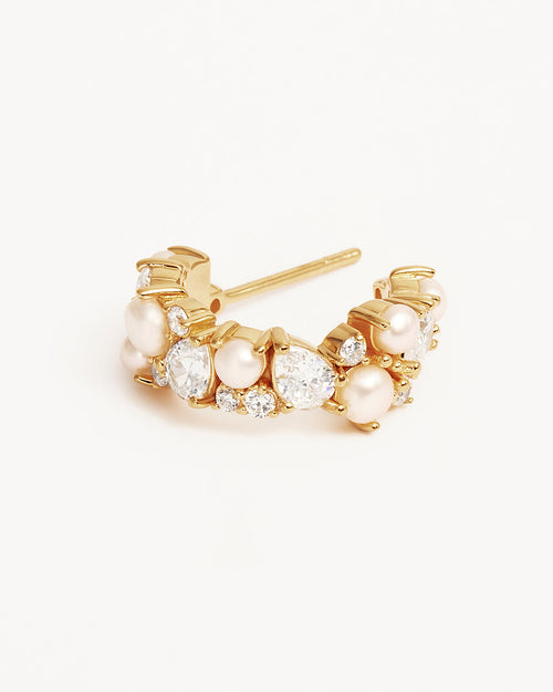 Yellow Gold Vermeil Sea Foam Hoops
