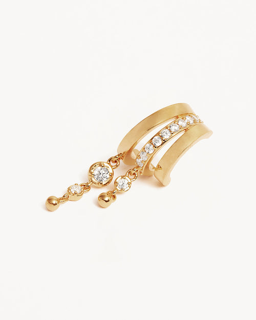 Gold Plated Ocean Mist Illusion Hoops
