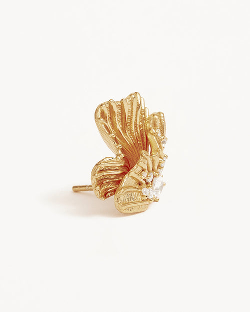 Gold Plated Ocean Whisper Statement Earrings