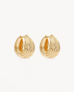 Gold Plated Ocean Whisper Hoops
