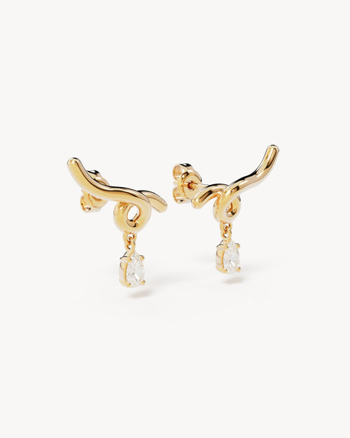 Yellow Gold Vermeil Entwined With You Earrings