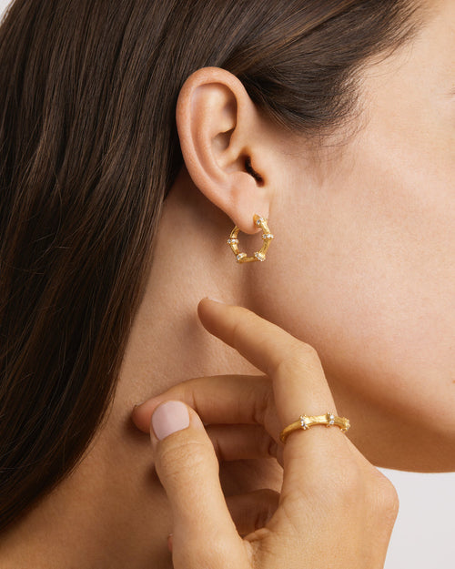 Yellow Gold Vermeil Intertwined Hoops