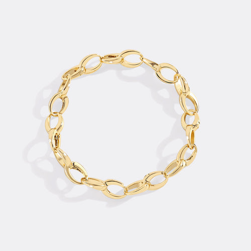 Bold Cable Link Charm Bracelet