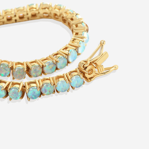 Blue Opal Tennis Bracelet