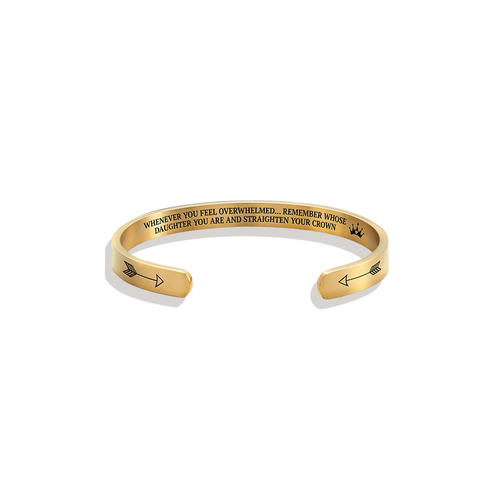 Remember Who You Are and Straighten Your Crown Personalizable Cuff Bracelet
