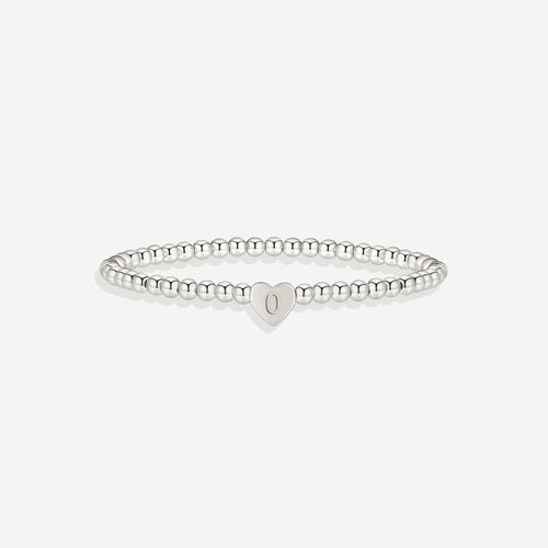 Beaded Bracelet with Heart Initial