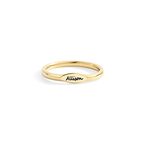 Skinny Name Ring