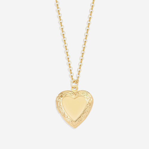 Personalized Heart Locket Necklace