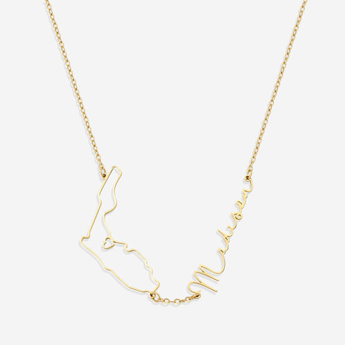 State Pride Name Necklace