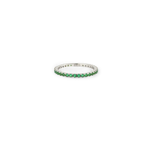 May Birthstone Eternity Stacking Ring