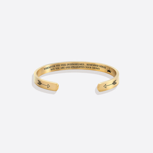 Remember Who You Are and Straighten Your Crown Personalizable Cuff Bracelet