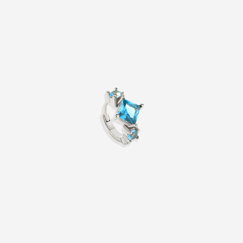 Aquamarine Huggie Hoops