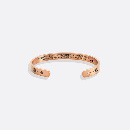 Remember Who You Are and Straighten Your Crown Personalizable Cuff Bracelet