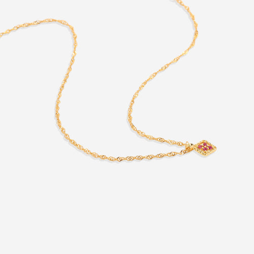 Dainty Birthstone Kite Necklace