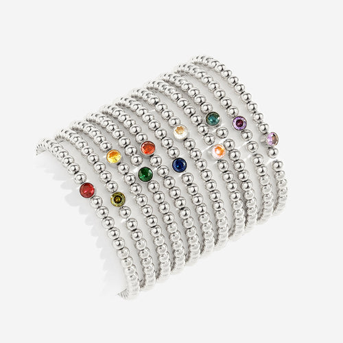 Beaded Bubble Birthstone Bracelet