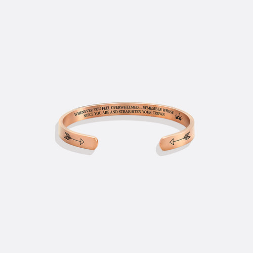 Remember Who You Are and Straighten Your Crown Personalizable Cuff Bracelet
