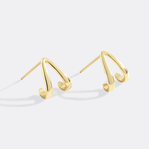 Wishbone Huggie Earrings