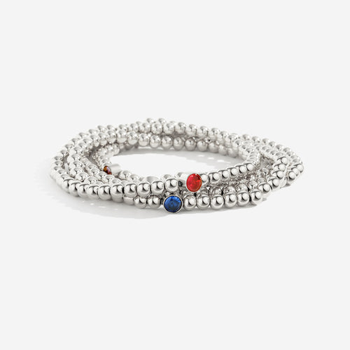 Beaded Bubble Birthstone Bracelet