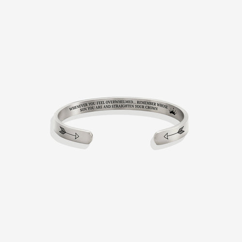 Remember Who You Are and Straighten Your Crown Personalizable Cuff Bracelet