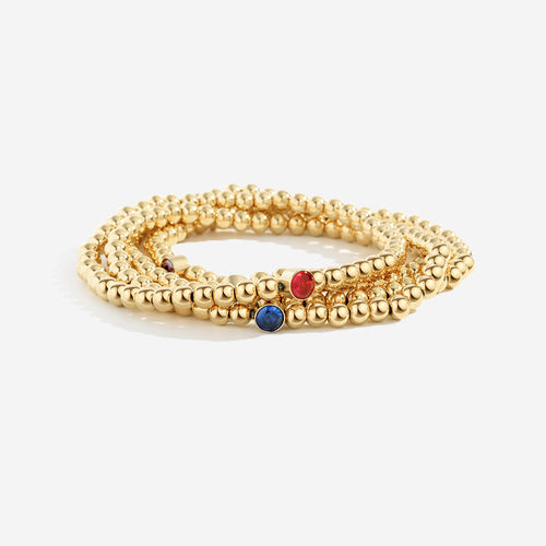 Beaded Bubble Birthstone Bracelet
