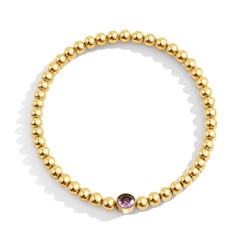 Beaded Bubble Birthstone Bracelet