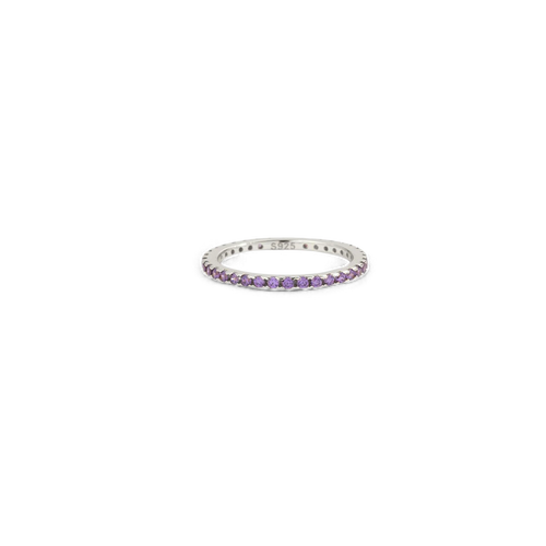 June Birthstone Eternity Stacking Ring