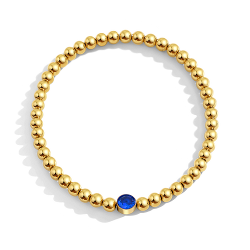Beaded Bubble Birthstone Bracelet