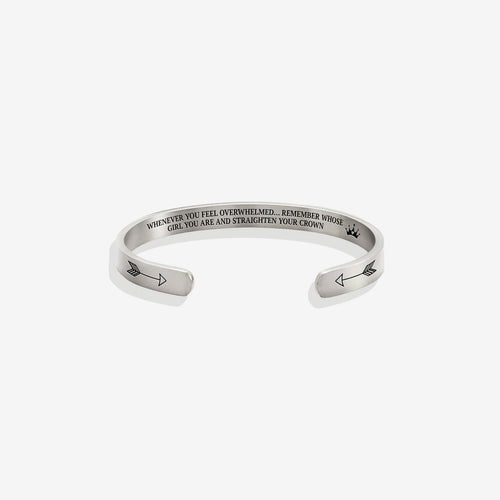 Remember Who You Are and Straighten Your Crown Personalizable Cuff Bracelet