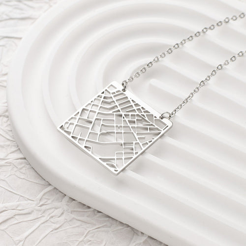 Custom Map Pendant Necklace