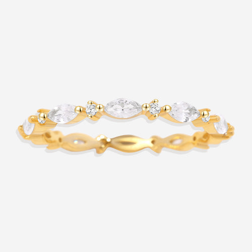 Marquis Gemstone Stacking Ring
