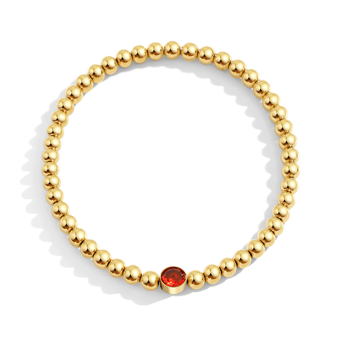 Beaded Bubble Birthstone Bracelet