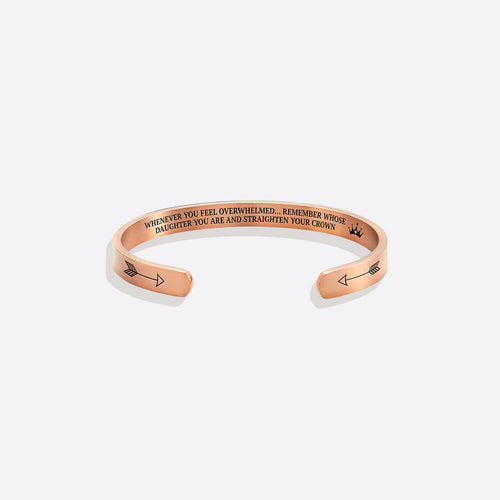 Remember Who You Are and Straighten Your Crown Personalizable Cuff Bracelet
