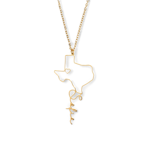 Home State Name Necklace