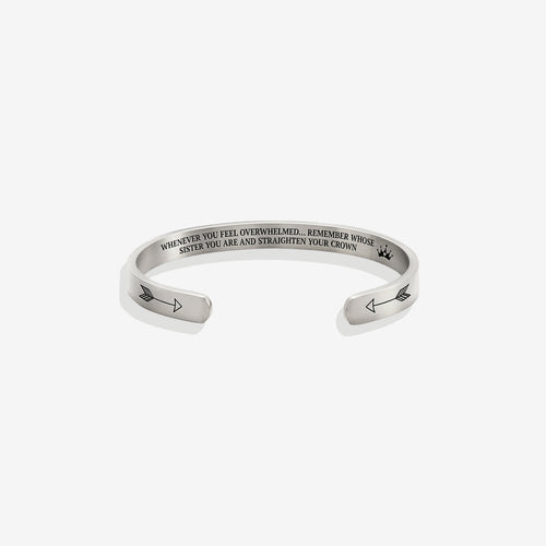 Remember Who You Are and Straighten Your Crown Personalizable Cuff Bracelet