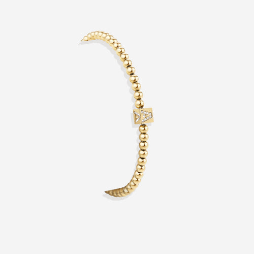 Beaded Block Initial Bracelet