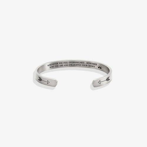 Remember Who You Are and Straighten Your Crown Personalizable Cuff Bracelet