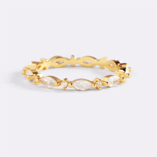 Marquis Gemstone Stacking Ring