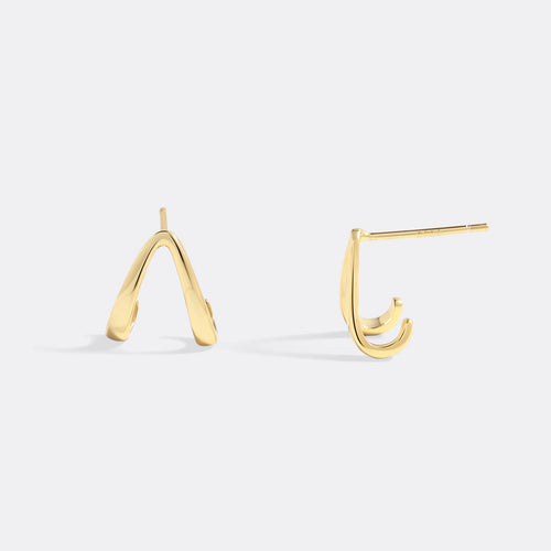 Wishbone Huggie Earrings