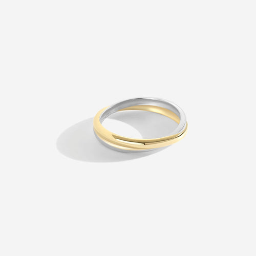 Mixed Metal Crossover Ring
