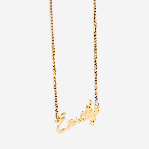 Fairy Name Necklace with Box Chain